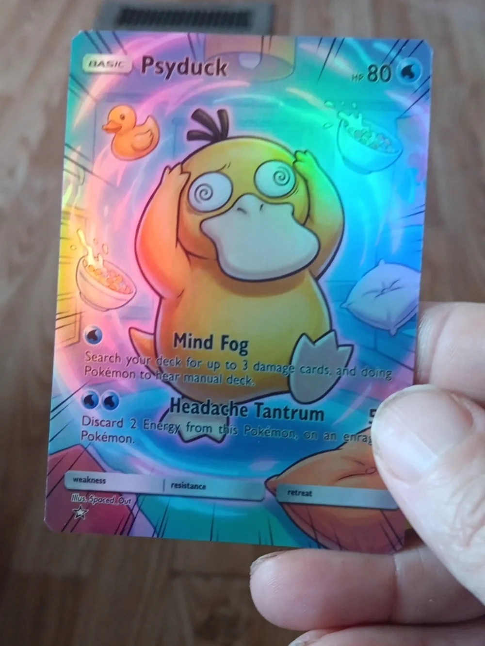 Psyduck Holographic Pokémon Card - Yellow Water Type
